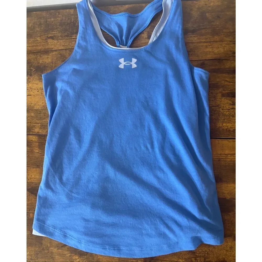 Under Armour Blue Tank - Youth medium